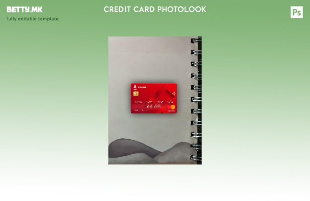 Модерен стил Руски Алфа банка Mastercard photolook преден шаблон